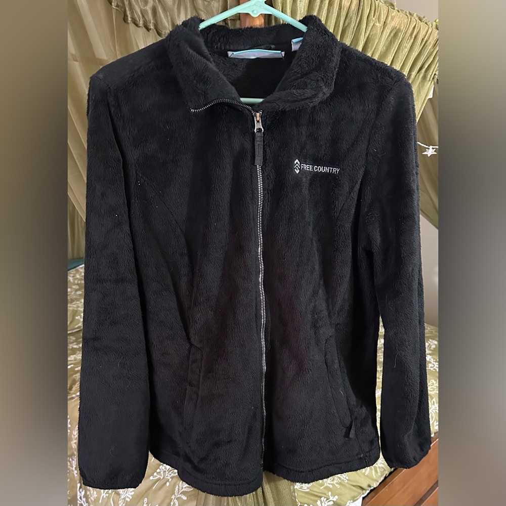 Free Country Women's Cozy Black Teddy Jacket